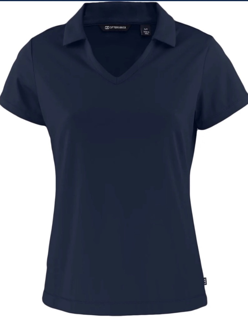 Cutter & Buck Women's Navy Blue Daybreak Eco Recycled V-neck Polo